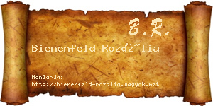 Bienenfeld Rozália névjegykártya
