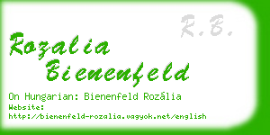 rozalia bienenfeld business card